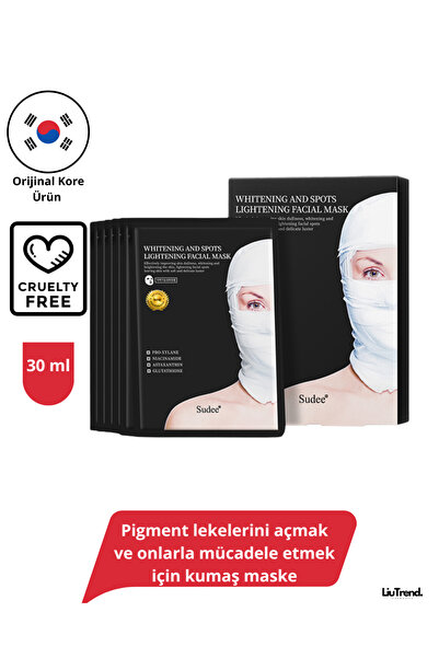 Sudee Whitening And Spots Lightening Facial Mask (30 ml 1 adet) Lekelerini aç...