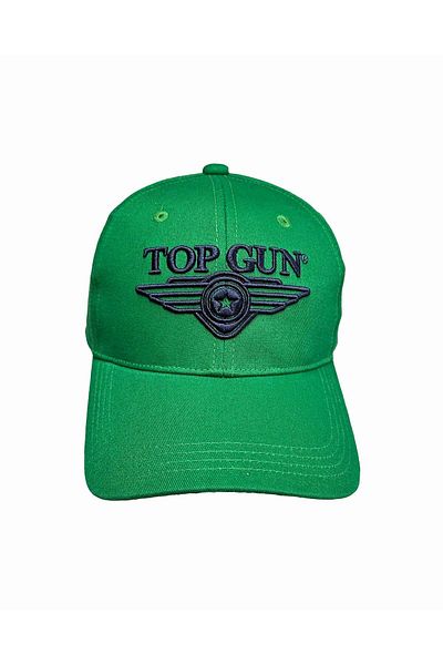 TOP GUN قبعة رجالية من القطن قابلة للتعديل بشعار مطرز ثلاثي الأبعاد بتصميم بارز جريء للأناقة اليومية