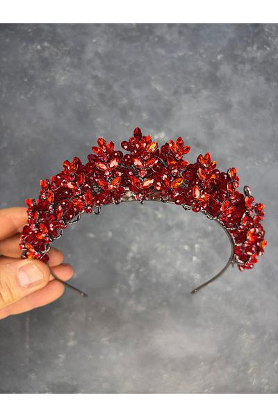 Hayalperest boncuk Umay Bead Embroidered Bridal Henna Crown