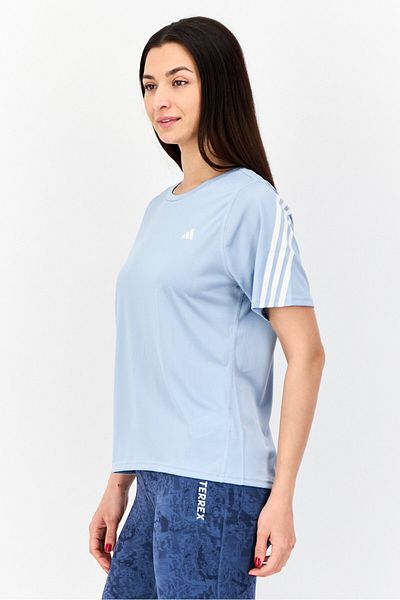 adidas Women Sportswear Fit Short Sleeves Training T-Shirt, Dusty Blue