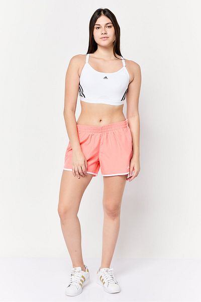 adidas Women Sportswear Fit 4 Inseam Outdoor Shorts, Coral
