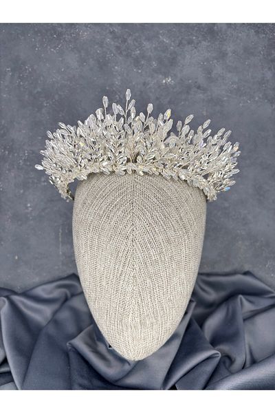 Hayalperest boncuk Elisa Design Beaded Bridal Henna Crown Hair Accessory