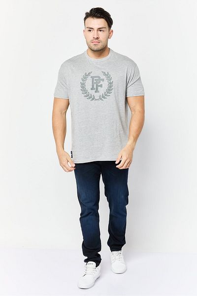 PAUL FRANK Men Crew Neck Short Sleeves Graphic Print T-shirt, Grey