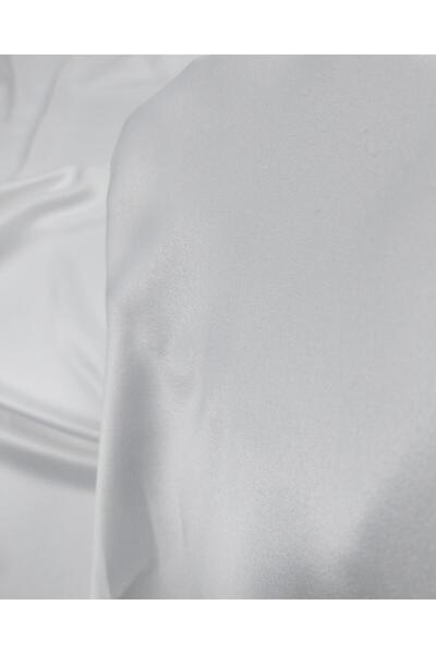 Kumaş Parça Білий колір, легкий еластичний сатин (ширина 140 см, довжина 250 см)