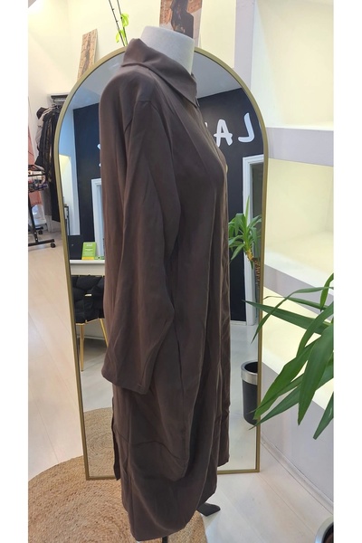 Invee INVEE 6961 Model Cap - Thin Fabric, Collar Detail, Brown Color