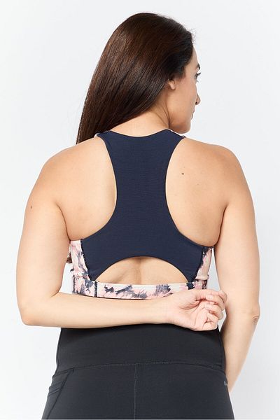 adidas Women Allover Print Padded Run Ms Sports Bra, Multicolor