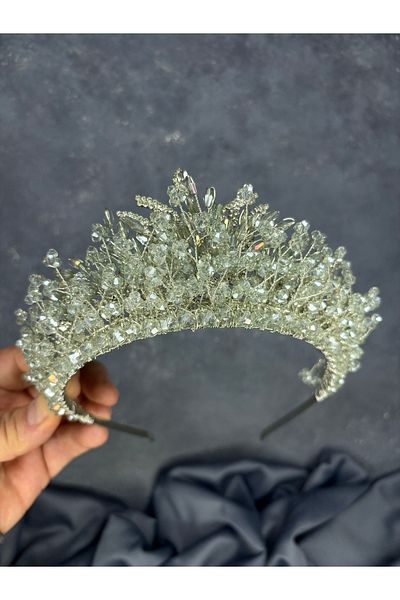 Hayalperest boncuk Livan Beaded Bridal Henna Crown Hair Accessory
