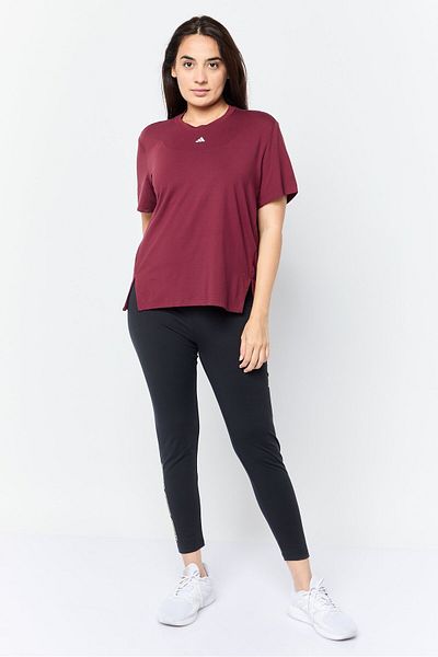 adidas Women Sportswear Fit Short Sleeve Training T-shirt, Maroon