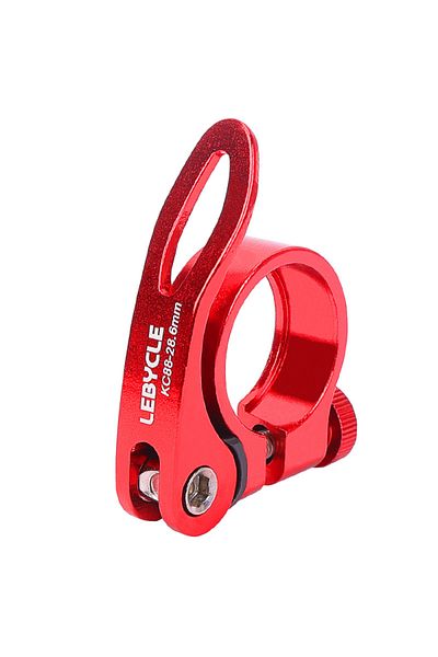 LeBycle Red 28.6mm Mtb Road Bicycle Quick Release Seatpost Clamp Bike 28.6mm 31.8mm 34.9mm Seat Post