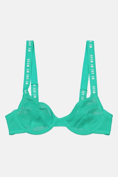 We Are We Wear حمالة صدر نسائية غير مبطنة بسلك، لون أخضر نعناعي