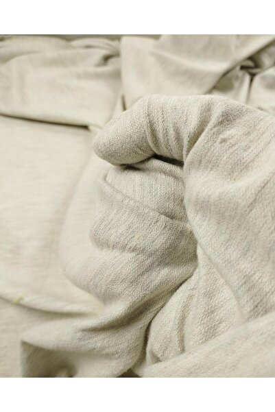 Kumaş Parça Тонке плетіння сірого та бежевого кольорів: 150 см