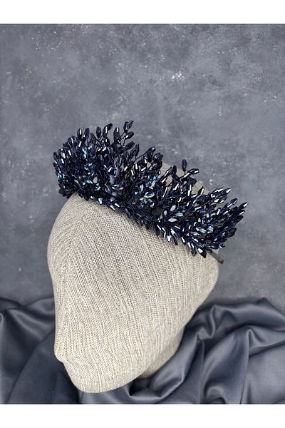 Hayalperest boncuk Elisa Design Beaded Bridal Henna Crown Hair Accessory