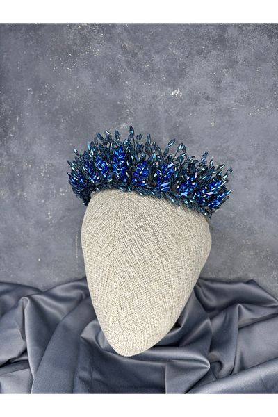 Hayalperest boncuk Elisa Design Beaded Bridal Henna Crown Hair Accessory