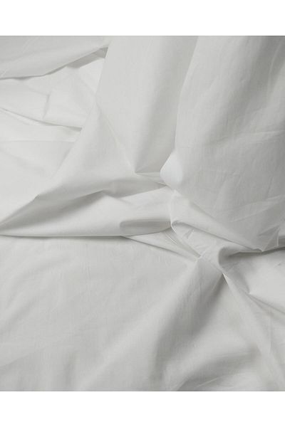 Kumaş Parça Ποπλίνα υφαντή σε λευκό χρώμα Πλάτος: 140 cm