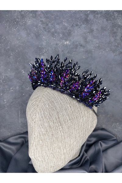 Hayalperest boncuk Elisa Design Beaded Bridal Henna Crown Hair Accessory