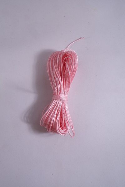 Eskişehir hobi sanat 1 Mm 25 Meters Pearl Pink Color Thin Parachute Rope Macrame Bracelet Rope Necklace Jewelry Design Rope