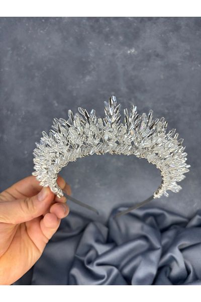 Hayalperest boncuk River Beaded Bridal Henna Crown Hair Accessory