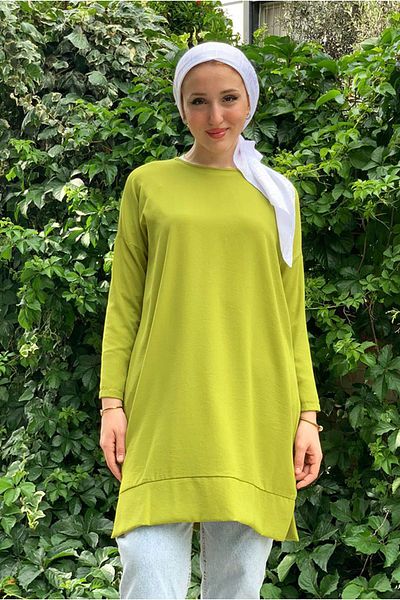 Moda Rosa 25Y4328 - Oil Green - Low Sleeve Tunic