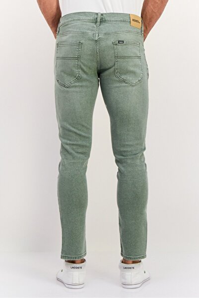 Lee Men Slim Fit Washed Stretchable Jeans, Faded Khaki