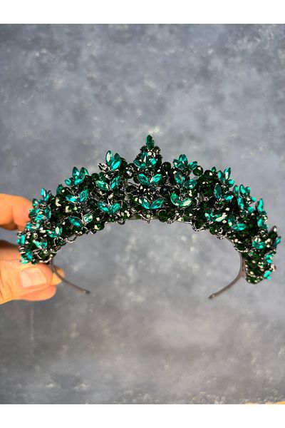 Hayalperest boncuk Umay Bead Embroidered Bridal Henna Crown