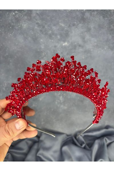 Hayalperest boncuk Livan Beaded Bridal Henna Crown Hair Accessory