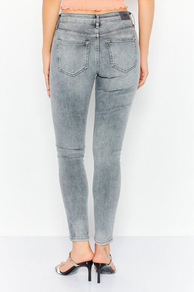 Esprit Women Skinny Fit Washed Stretchable Jeans, Grey