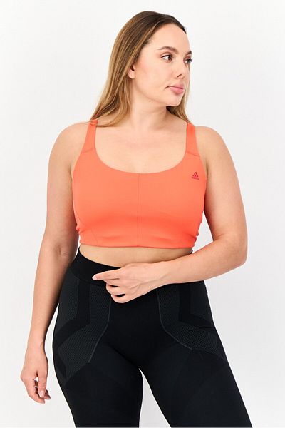 adidas Women Padded Sports Bra, Orange