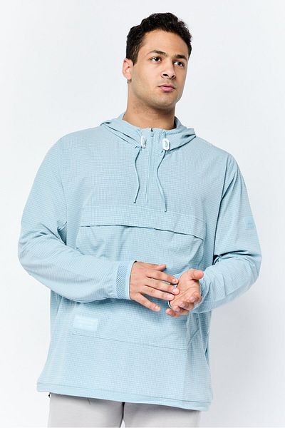 adidas Men Sportswear Fit Long Sleeve Half-zip Outdoor Jacket, Magic Grey