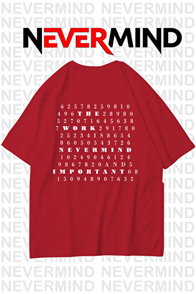 NEVERMIND supradimensionat Tricou negru unisex grafic cu imprimeu , potrivire confortabilă