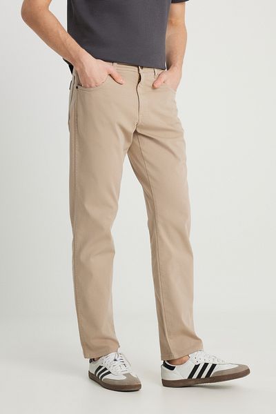 WRANGLER Cotton Straight Fit Regular Waist Straight Leg Pants Men's Pants W 1218646344