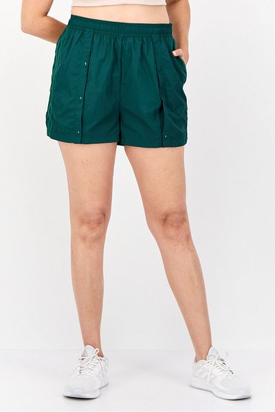 adidas Women Sportswear Fit Tiro Snap Button Outdoor Shorts, Green