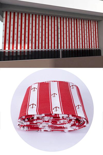 KAŞIKBEY Red Brandan Balcon Piece Line Connected Gercemli Solarelestan Curtain