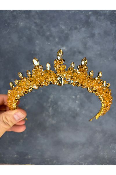 Hayalperest boncuk Likya Bead Embroidered Bridal Henna Crown