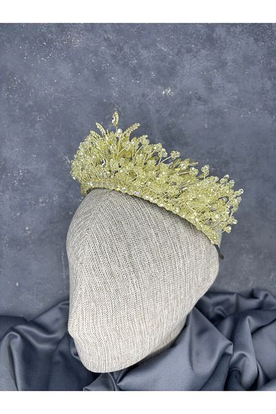 Hayalperest boncuk Livan Beaded Bridal Henna Crown Hair Accessory