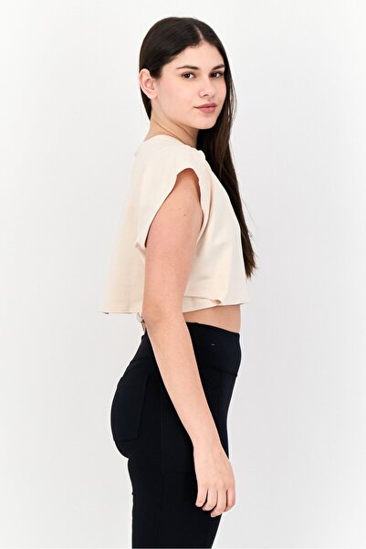 adidas Women Sportswear Fit Sleeveless Training Top, Cream