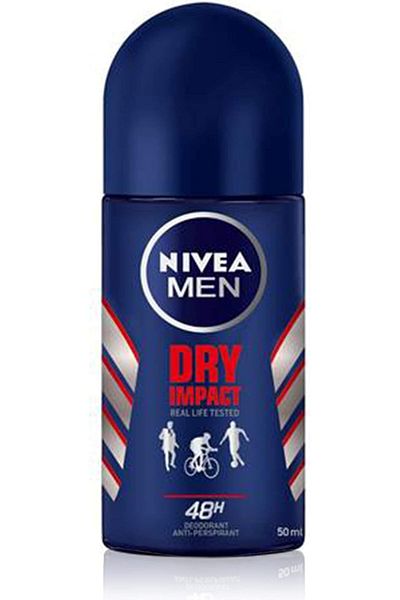 NIVEA مزيل عرق دراي إمباكت رول أون للرجال من نيفيا، 50 مل، منعش