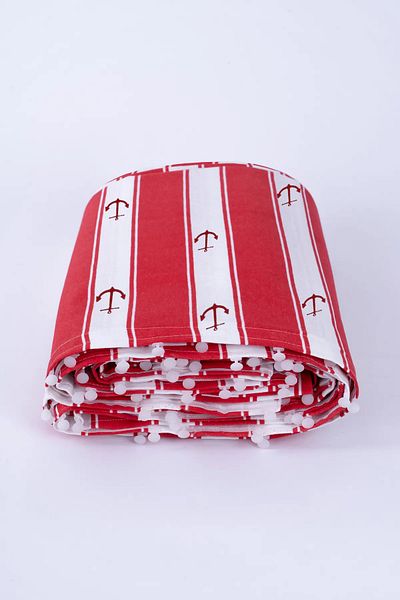 KAŞIKBEY Red Brandan Balcon Piece Line Connected Gercemli Solarelestan Curtain