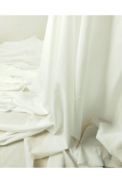 Kumaş Parça Voile de viscoză în culoare ecru En: 140 cm