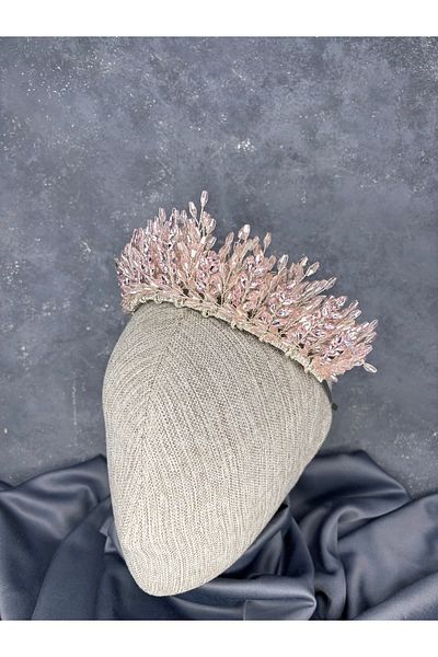 Hayalperest boncuk Elisa Design Beaded Bridal Henna Crown Hair Accessory
