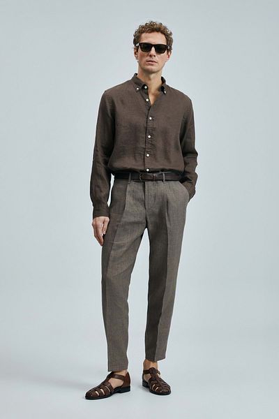 Lufian Ανδρικό πουκάμισο Comfort Fit 111010630   ΚΑΦΕ