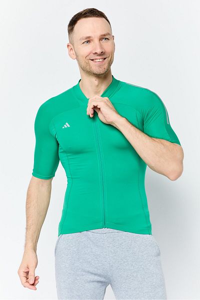 adidas Men Sportswear Fit Short Sleeve Training Jersey, Green
