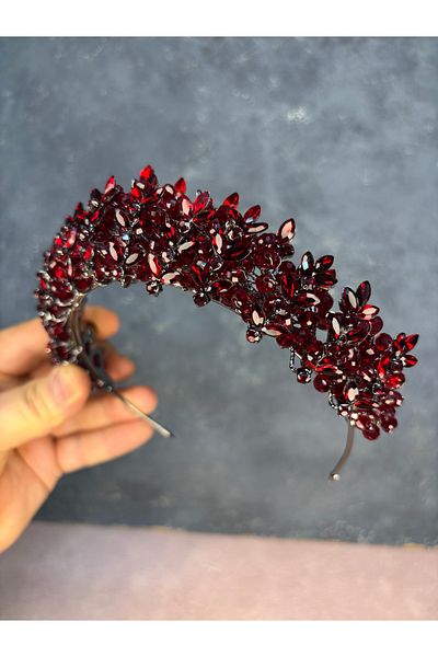Hayalperest boncuk Umay Bead Embroidered Bridal Henna Crown