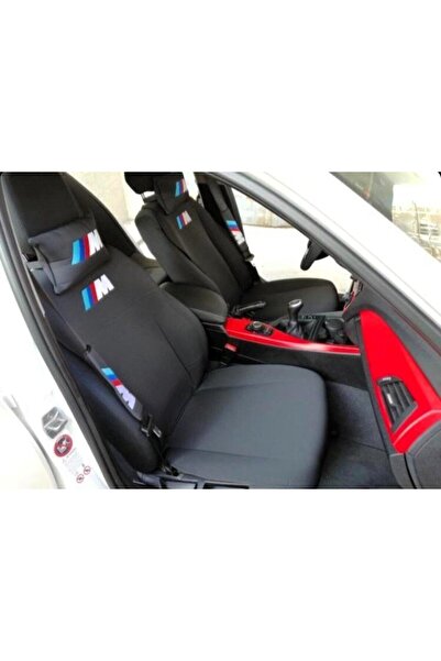 STİLİX GARAGE BMW M Pernă dublă pentru scaun auto cu broderie, 2 perne pentru...