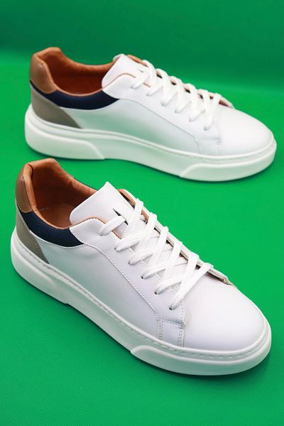Sanvio Tarzkar Men's White Casual Flexible Comfortable Stitched Lightweight Eva Sole Walking Guaranteed Sneakers Sneakers