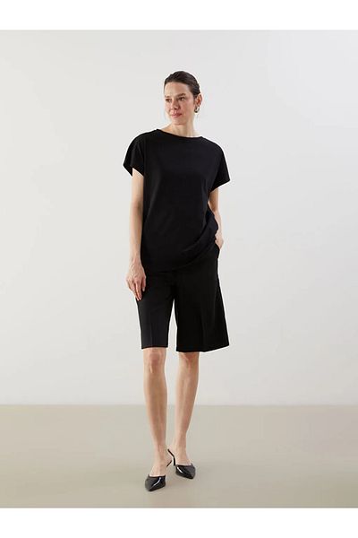 LC Waikiki Lcwaikiki Classic Black Crew Neck Women's T-Shirt