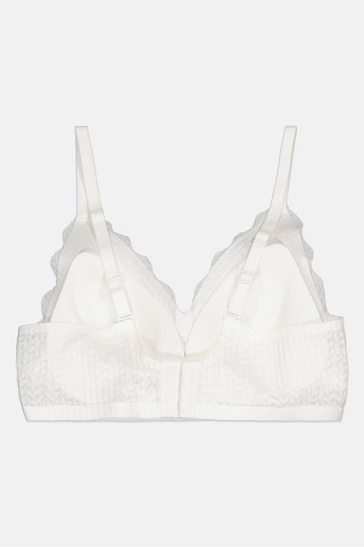 Bebe Women Textured Lightly Padded Bra, White