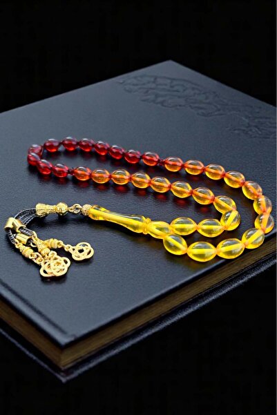 Atolyezone Kehribar Tesbih Karınca Fosilli Toz Kehribar Tesbih