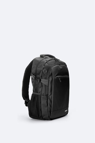 Avva Men's Black Zippered Backpack A41Y9115