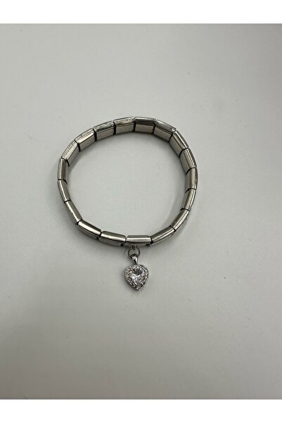 Lav Aksesuar قلب سوليتير سوار الصلب الإيطالي