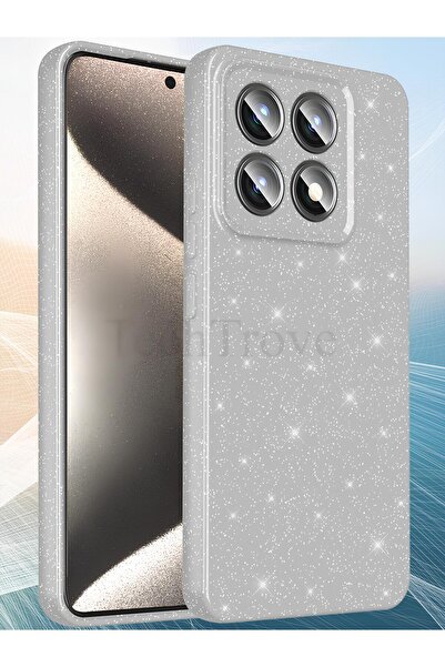 Hatreds Xiaomi 14T Kılıf Kamera Korumalı Parlak Simli Lüks Kapak - Gümüş